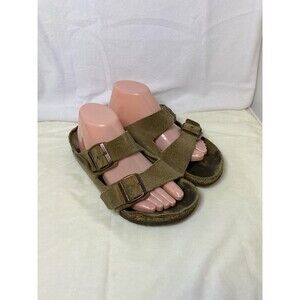 Birkenstock Arizona Womens Size 9 EU 40 Light Brown Tan Taupe Suede Sandals